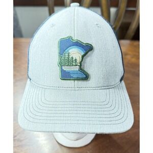 Minnesota State Hat Cap Snap Back Gray Blue Trucker Mesh Richardson 112 Mens